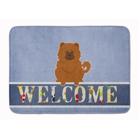 Carolines Treasures Chow Chow Red Welcome Machine Washable Memory Foam Mat BB5723RUG